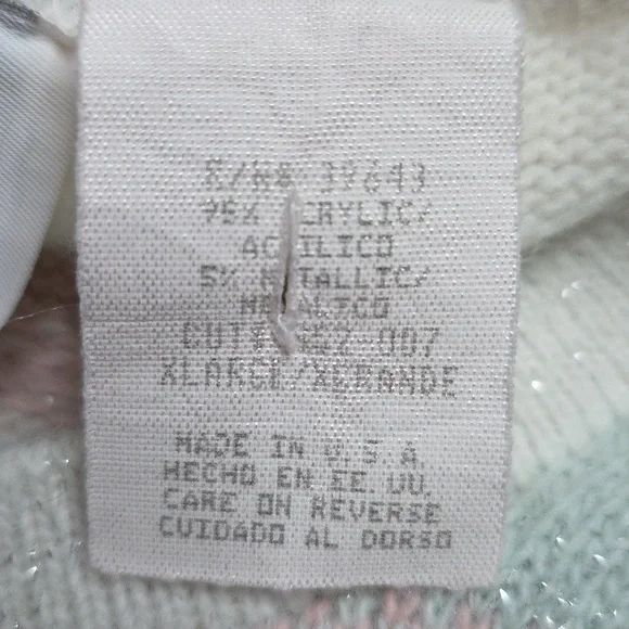 Elegant Pastel‎ Striped Sweater w Silver by Cape Cod - Picture 6 of 6